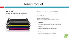 New Products compatible for HP116A/117A/118A/119A are availa